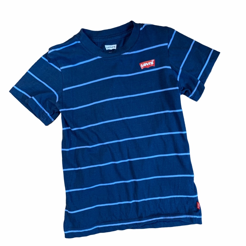 Levi’s navy and blue striped tee 6/7 - Picture 1 of 7
